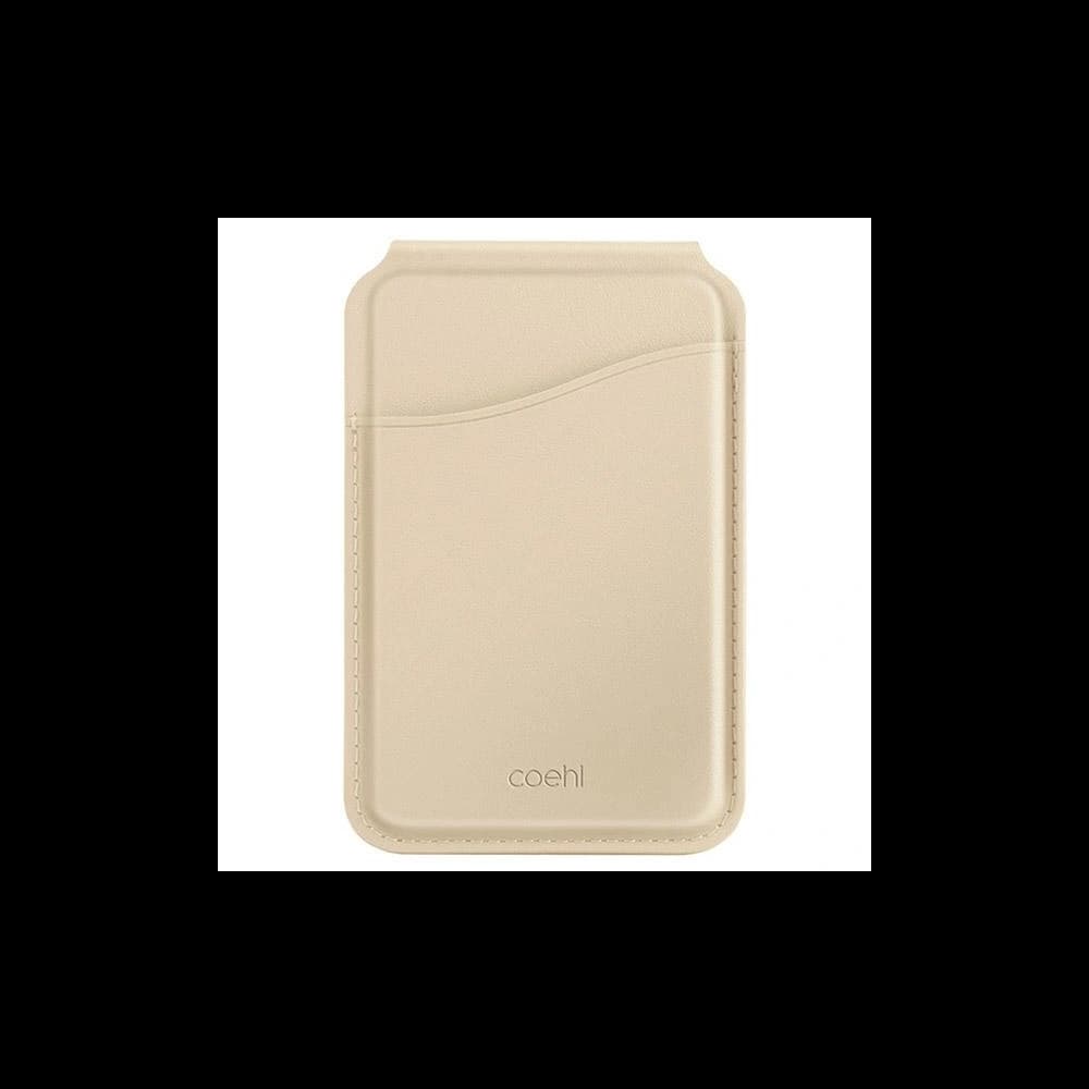 Magnetische Geldbörse UNIQ Coehl Esme MagSafe mit Spiegel und Ständer in Cremefarbe - 1