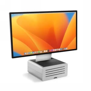 Aluminiumständer Twelve South HiRise Pro für iMac und Apple Studio Display mit Stauraum (silber)