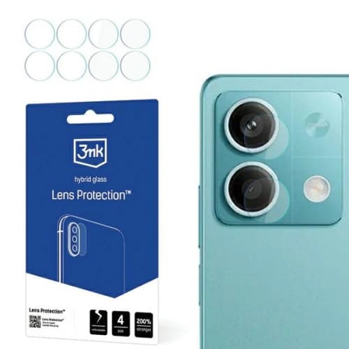 Hybriertes Glas für das Kameraobjektiv 3MK Lens Protect Xiaomi Redmi Note 13 5G [4 PACK]