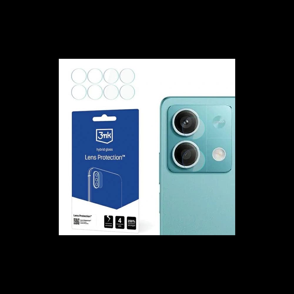 Hybriertes Glas für das Kameraobjektiv 3MK Lens Protect Xiaomi Redmi Note 13 5G [4 PACK] - 1