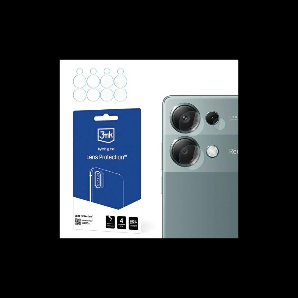 Hybridglas für die Kameraobjektiv 3MK Lens Protect Xiaomi Redmi Note 13 Pro 4G [4 PACK] - 1