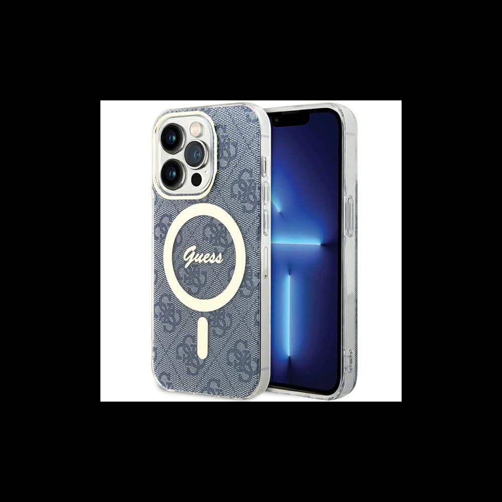 Case Guess GUHMP15XH4STB Apple iPhone 15 Pro Max Hardcase IML 4G MagSafe blau/blue - 1