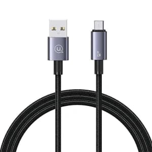 Kabel USAMS US-SJ668 USB-A / Micro-USB 2A 1,2m Schnellladung Stahl/Anlauf