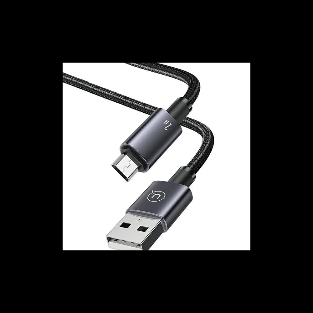 Kabel USAMS US-SJ668 USB-A / Micro-USB 2A 1,2m Schnellladung Stahl/Anlauf - 2