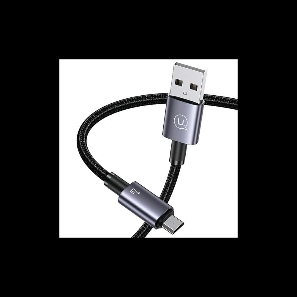 Kabel USAMS US-SJ668 USB-A / Micro-USB 2A 1,2m Schnellladung Stahl/Anlauf - 3
