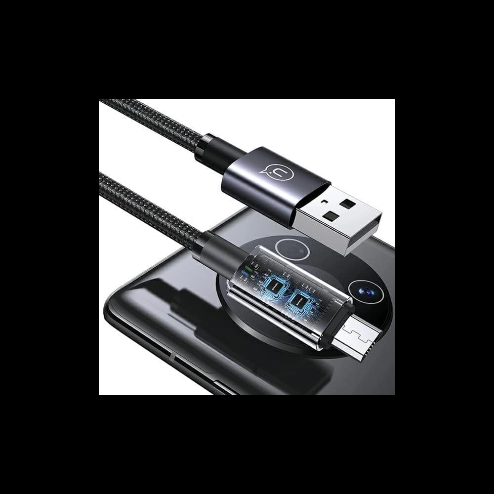 Kabel USAMS US-SJ668 USB-A / Micro-USB 2A 1,2m Schnellladung Stahl/Anlauf - 5