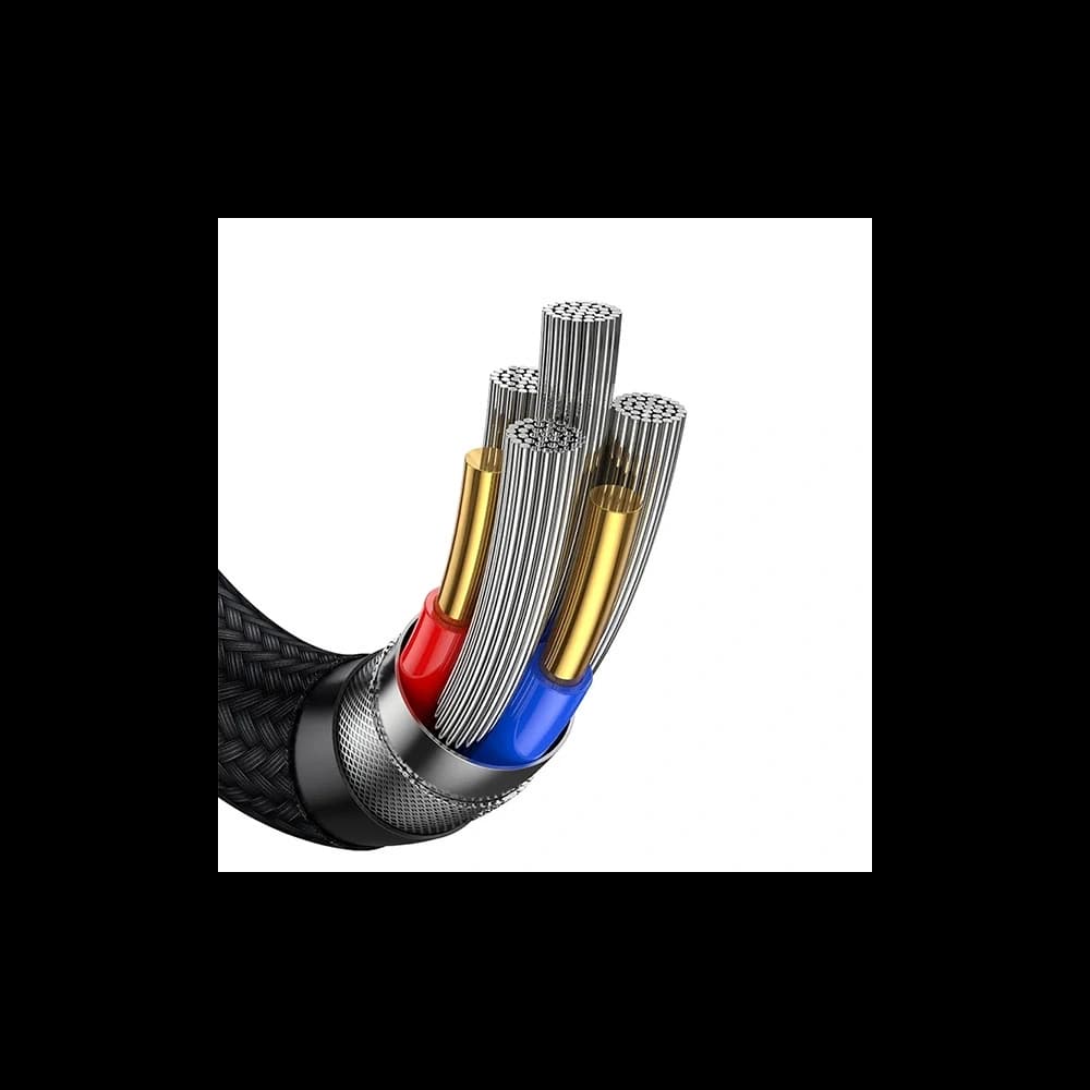 USAMS Cable U85 2xUSB-C/USB-A 2m 100W PD Fast Charge black SJ655USB01 (US-SJ655) - 4