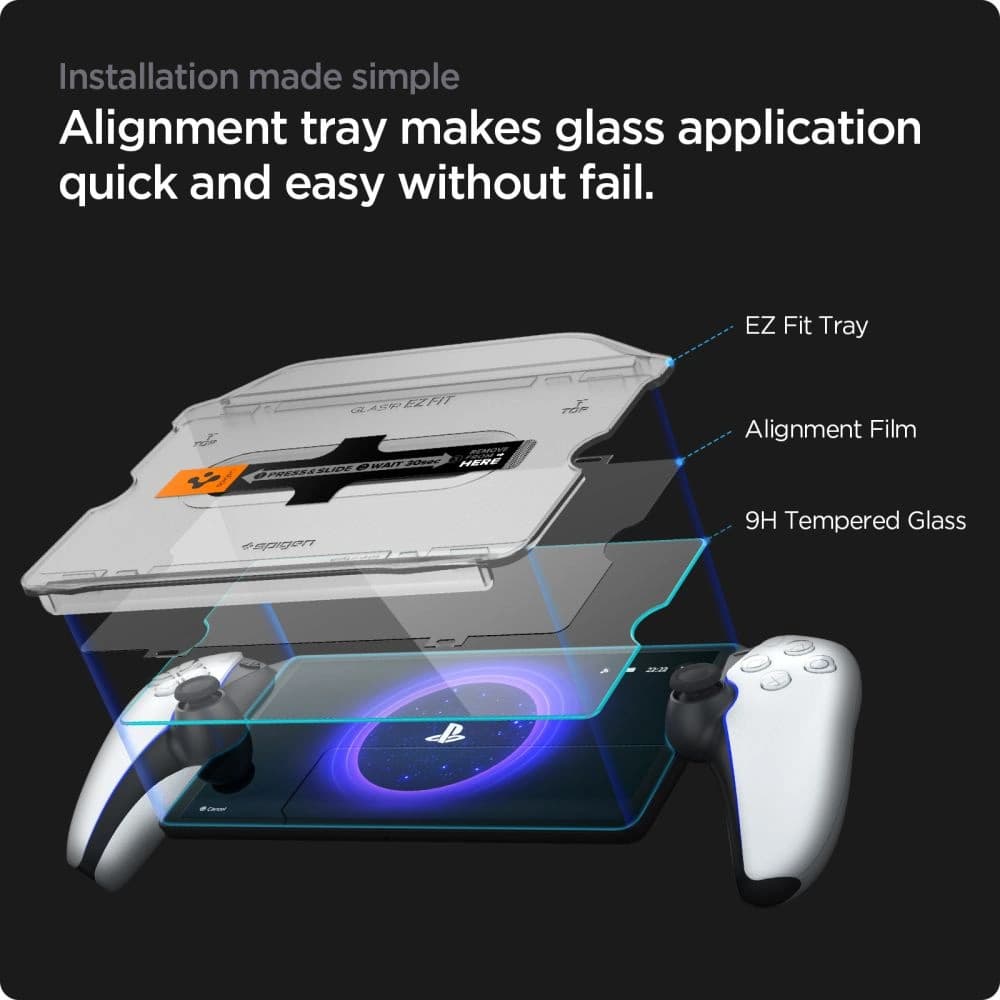 Gehärtetes Glas Spigen GLAS.tR ez Fit Sony Playstation Portal Clear - 7