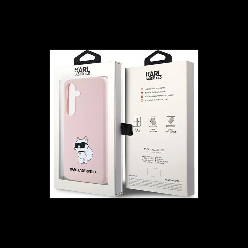 Case Karl Lagerfeld KLHCS24MSNCHBCP Samsung Galaxy S24+ Plus Hartschale Silikon Choupette rosa/pink - 8
