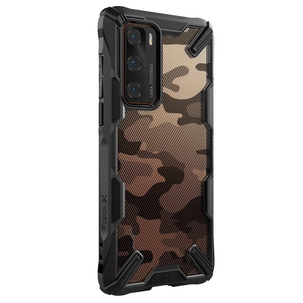 [OUTLET] Case Ringke Fusion-X Huawei P40 Camo (Moro) Schwarz - 4