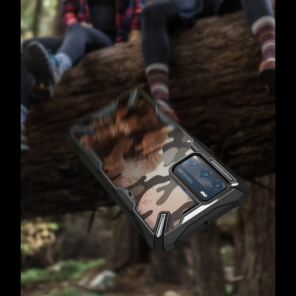[OUTLET] Case Ringke Fusion-X Huawei P40 Camo (Moro) Schwarz - 10