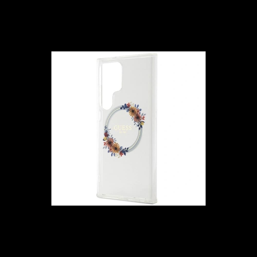 Guess GUHMS24LHFWFCT Samsung Galaxy S24 Ultra hardcase IML Flowers Wreath MagSafe transparent - 6