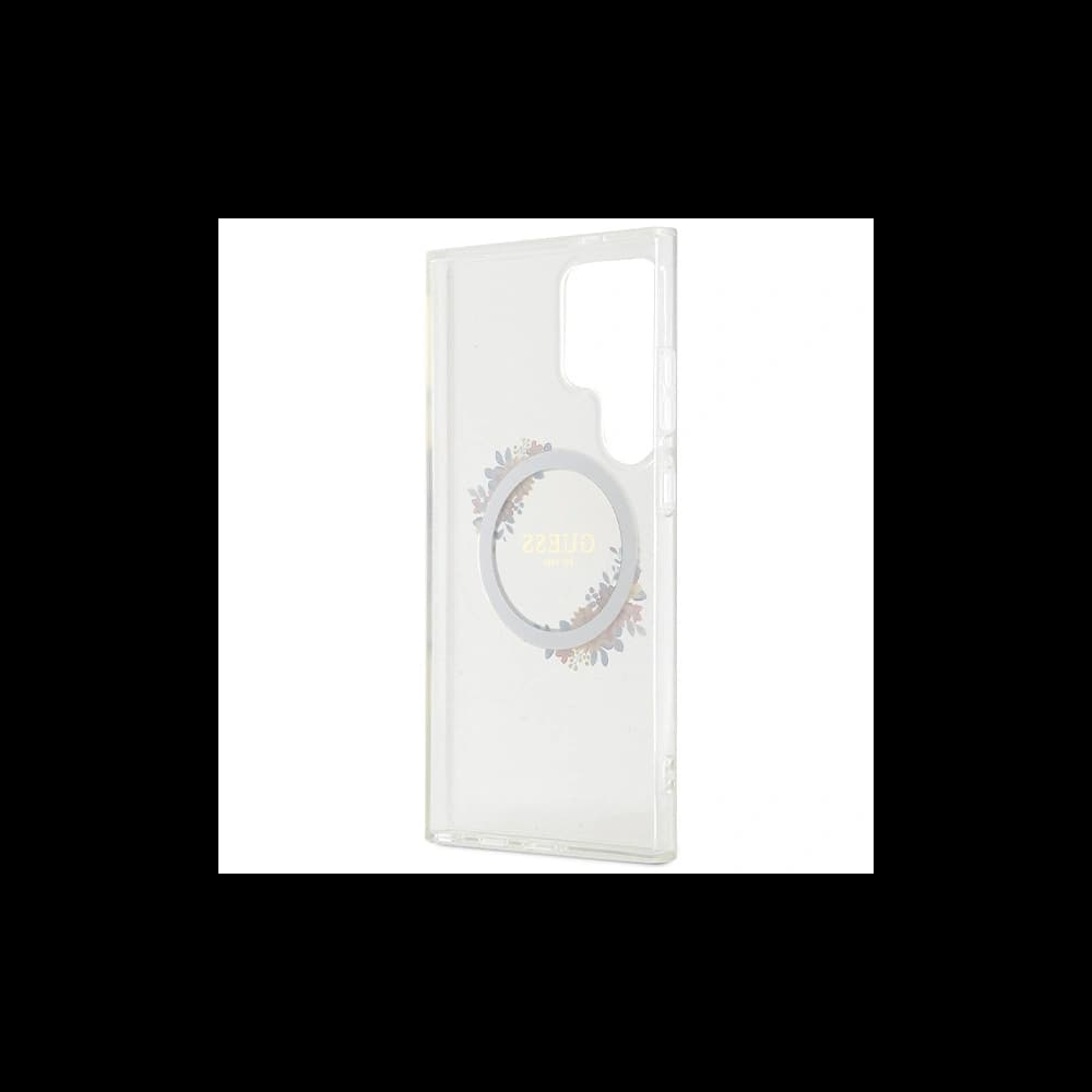 Guess GUHMS24LHFWFCT Samsung Galaxy S24 Ultra hardcase IML Flowers Wreath MagSafe transparent - 7