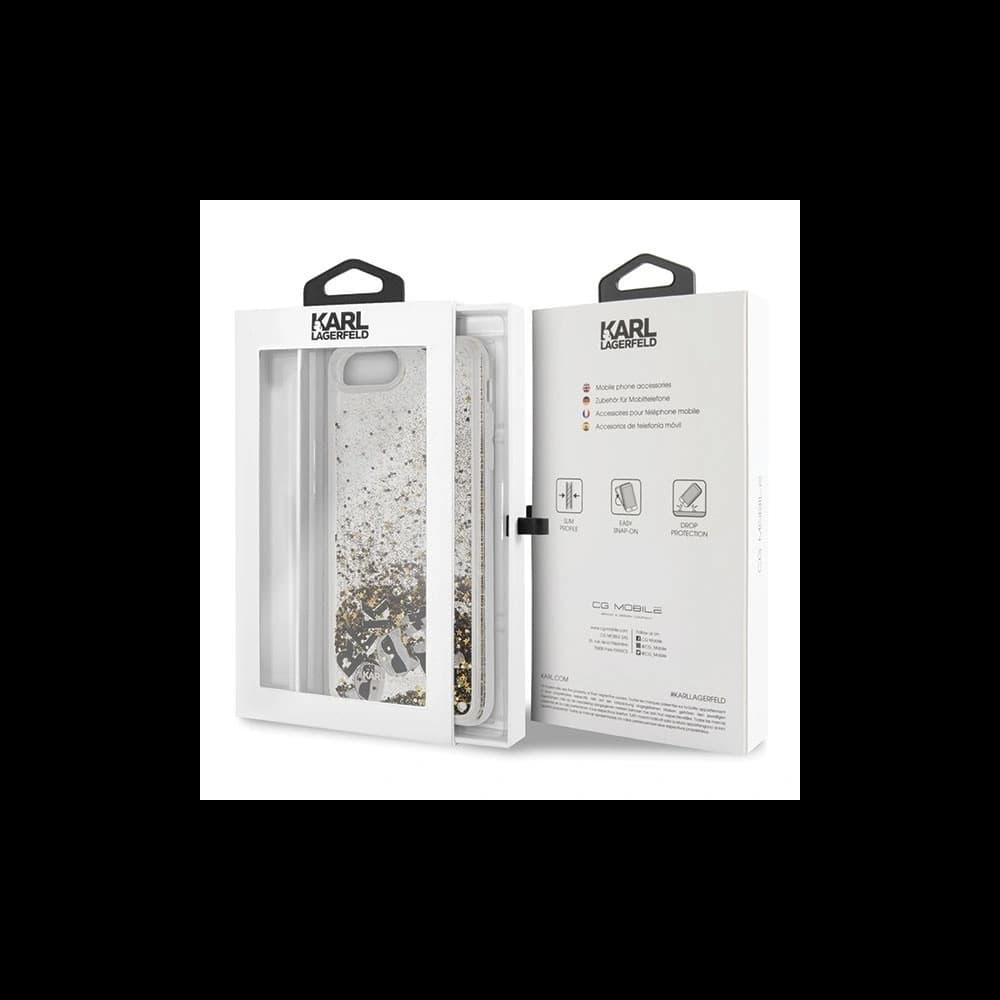 Karl Lagerfeld KLHCI8LROGO iPhone 7/8 Plus schwarz & gold/schwarz & gold Hartschalenetui Glitter - 7
