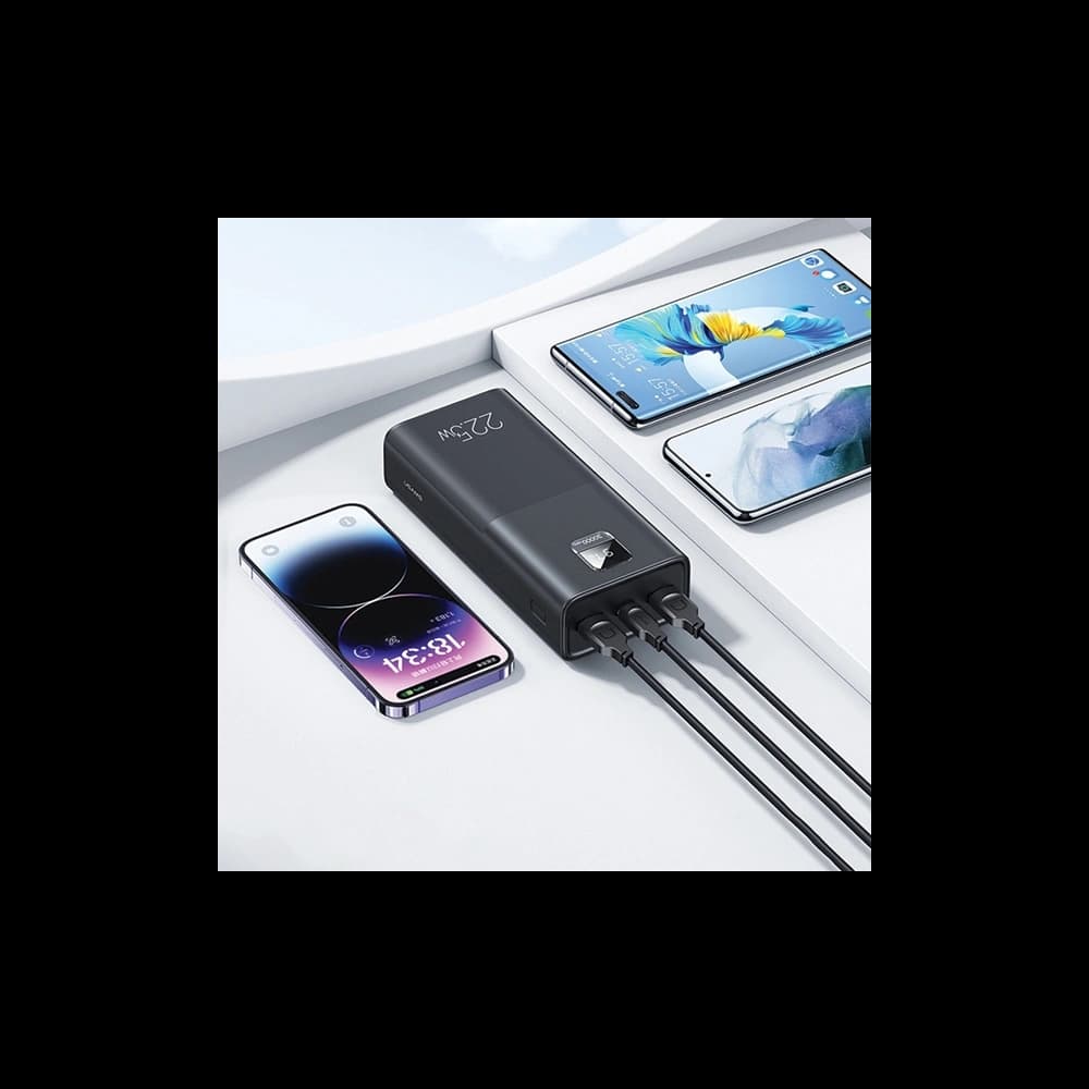 USAMS PB68 powerbank 30000mAh 2xUSB-A, USB-C, 20W, PD, QC 3.0 with display black - 7