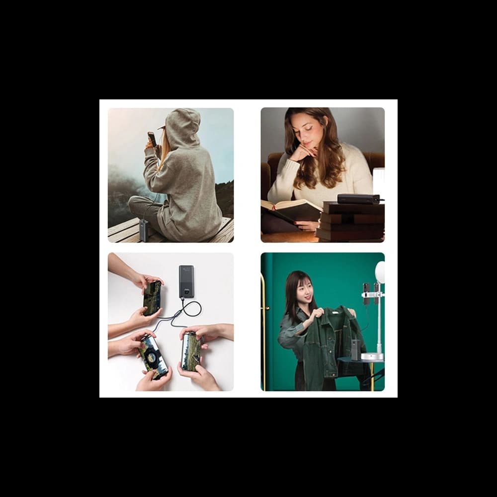 USAMS PB68 powerbank 30000mAh 2xUSB-A, USB-C, 20W, PD, QC 3.0 with display black - 8