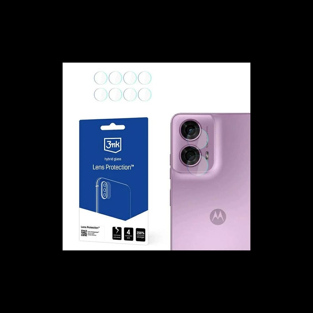 Hybriertes Glas für die Kameraobjektiv 3MK Lens Protect Motorola Moto G24 [4 PACK] - 1