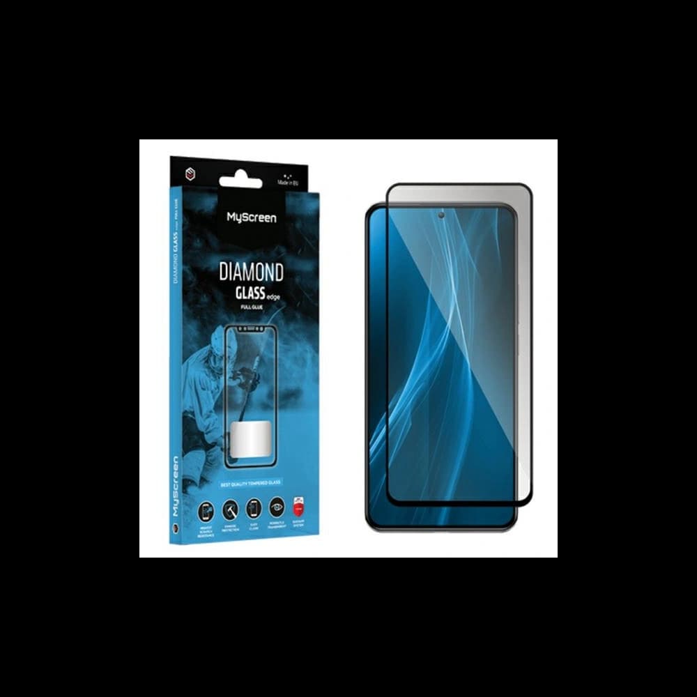 Gehärtetes Glas MyScreen Diamond Glass Edge Full Glue Honor X8b schwarz/black - 1
