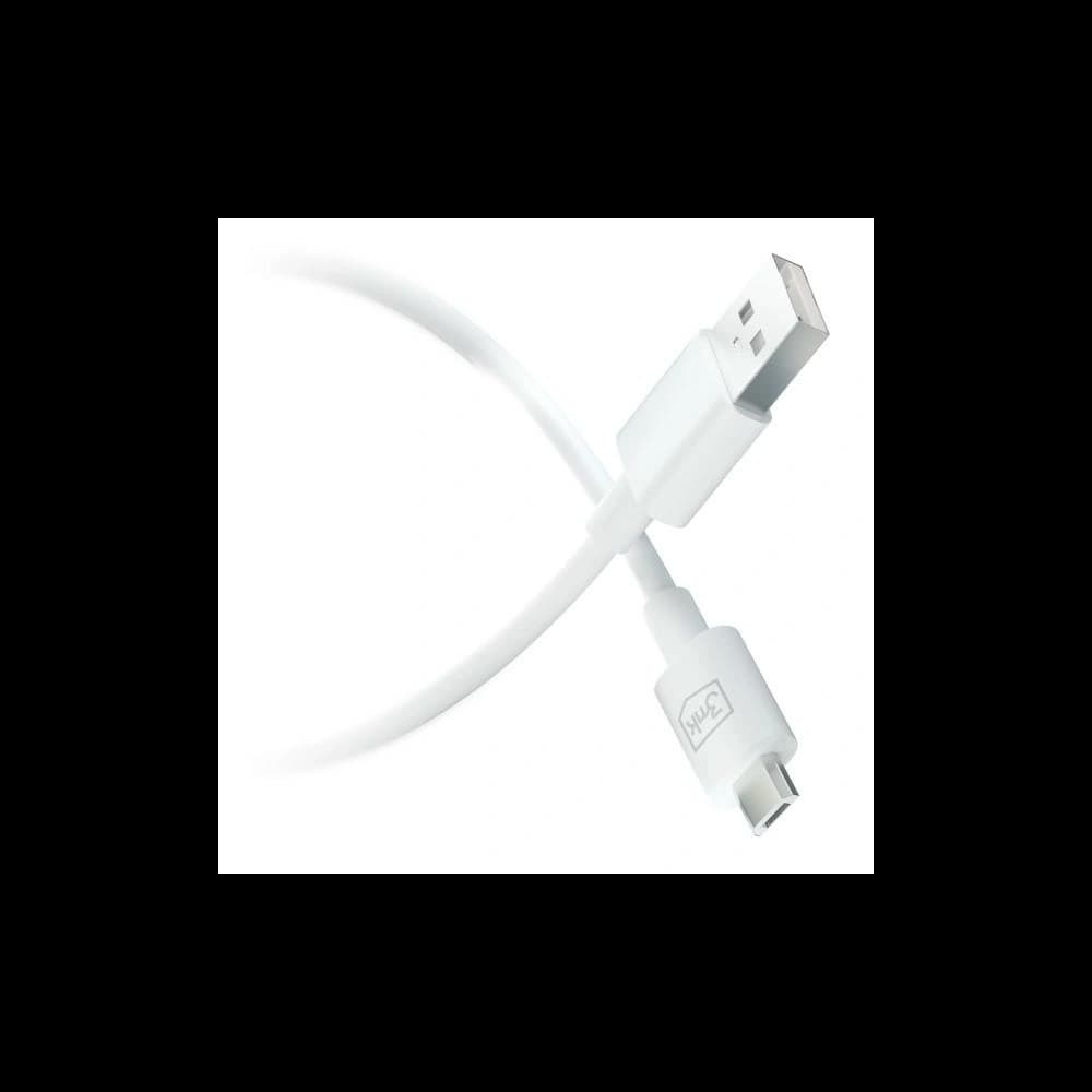 3MK cable Hyper USB-A / microUSB 1.2m 5V 2.4A white - 5