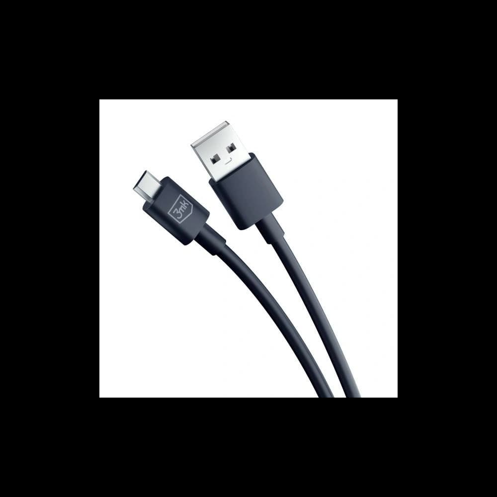Kabel 3MK Hyper USB-A / microUSB 1.2m 5V 2.4A Schwarz/Black - 4