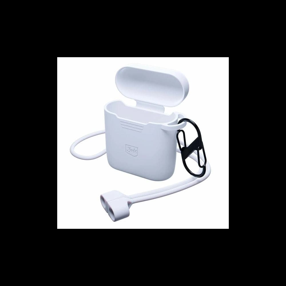 3MK Silicon Case Apple AirPods 2 + carabiner white - 6