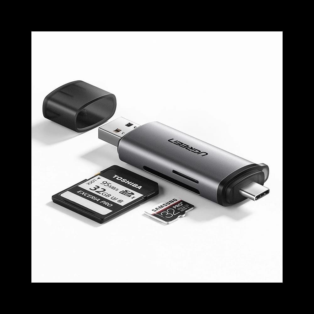 Adapter USB + USB-C UGREEN SD + microSD card reader - 1