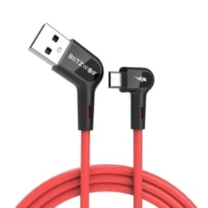 BlitzWolf Gewinkeltes Micro-USB-Kabel BW-AC2 2,4A 0,9m