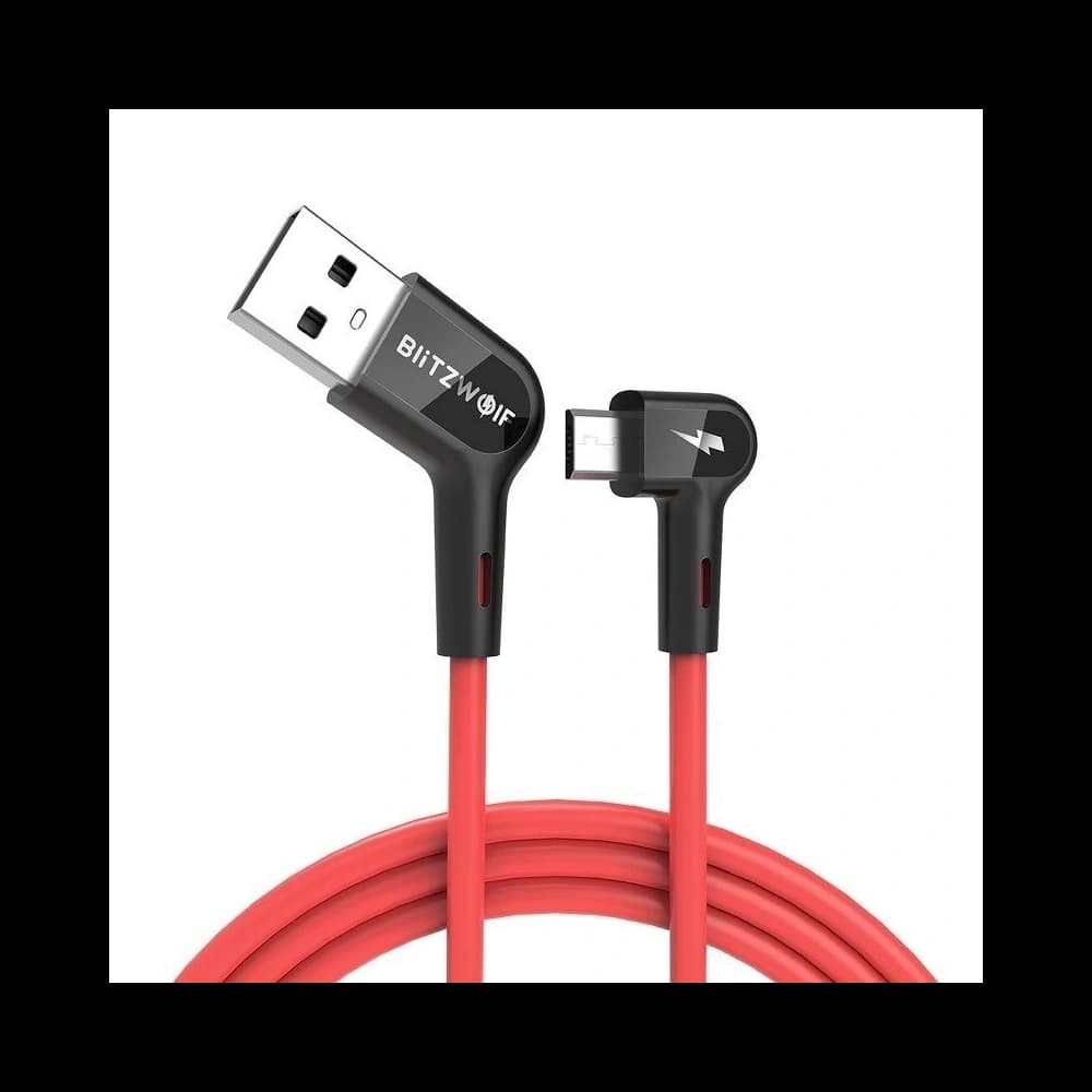BlitzWolf Gewinkeltes Micro-USB-Kabel BW-AC2 2,4A 0,9m - 1
