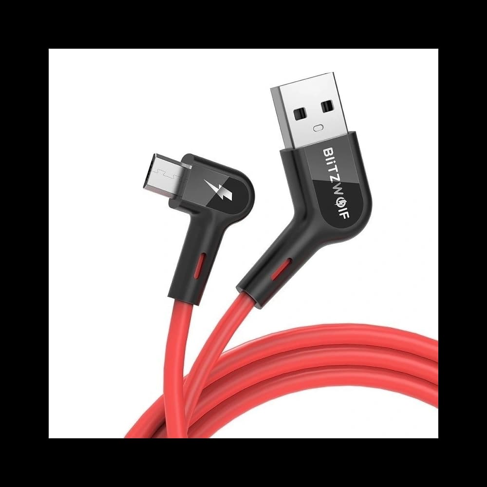 BlitzWolf Gewinkeltes Micro-USB-Kabel BW-AC2 2,4A 0,9m - 5
