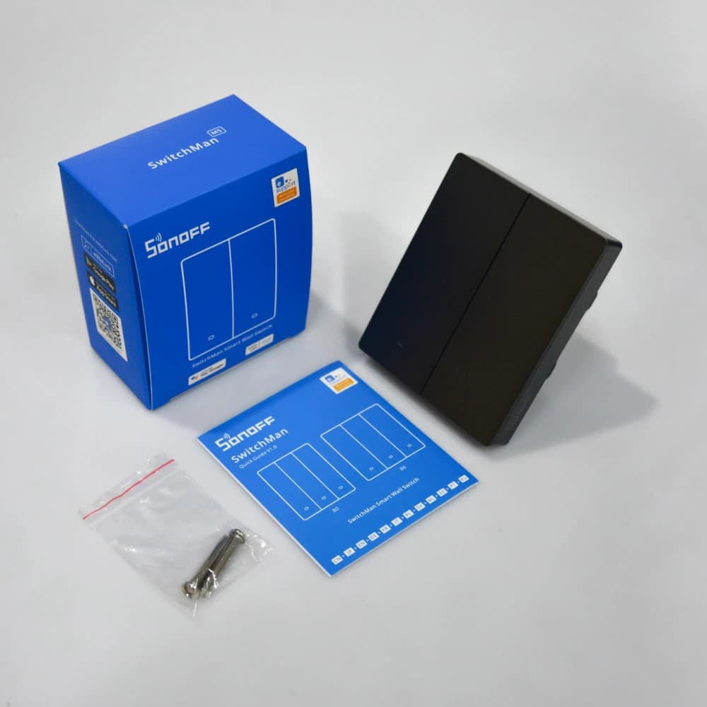 Sonoff smart switch 2-channel wall-mounted Wi-Fi black - 5