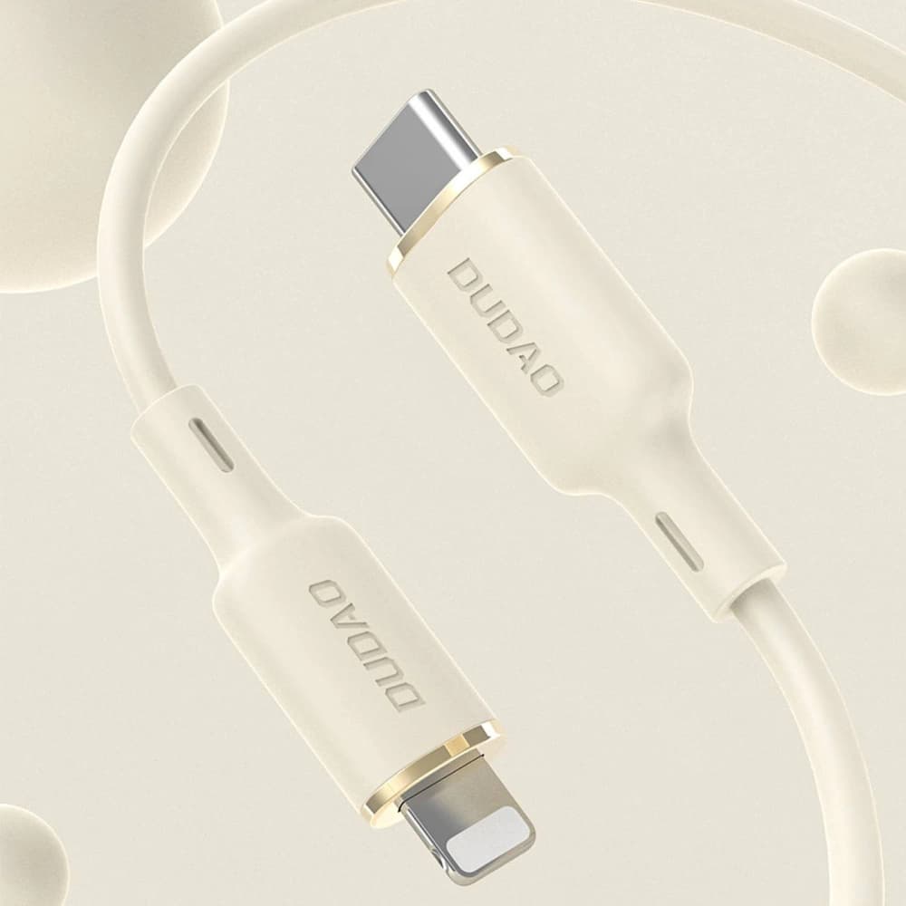 Dudao L7SF 2in1 cable USB-C / USB-C, Lightning 100W 1.2m beige - 2