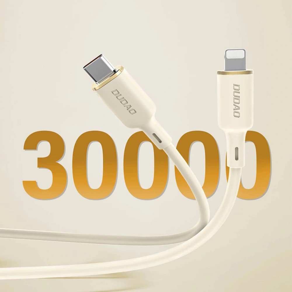 Dudao L7SF 2in1 cable USB-C / USB-C, Lightning 100W 1.2m beige - 4