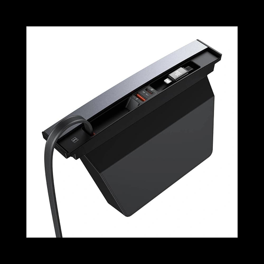 HUB Baseus T-Space mit USB-C, Lightning 45W Kabel für Tesla (schwarz) - 4