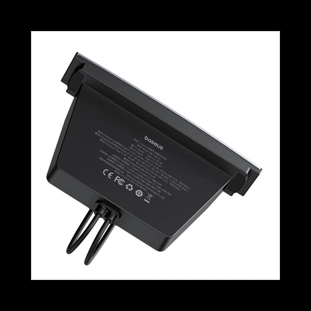 Baseus T-Space hub with USB-C, USB-C 45W cable for Tesla (black) - 5