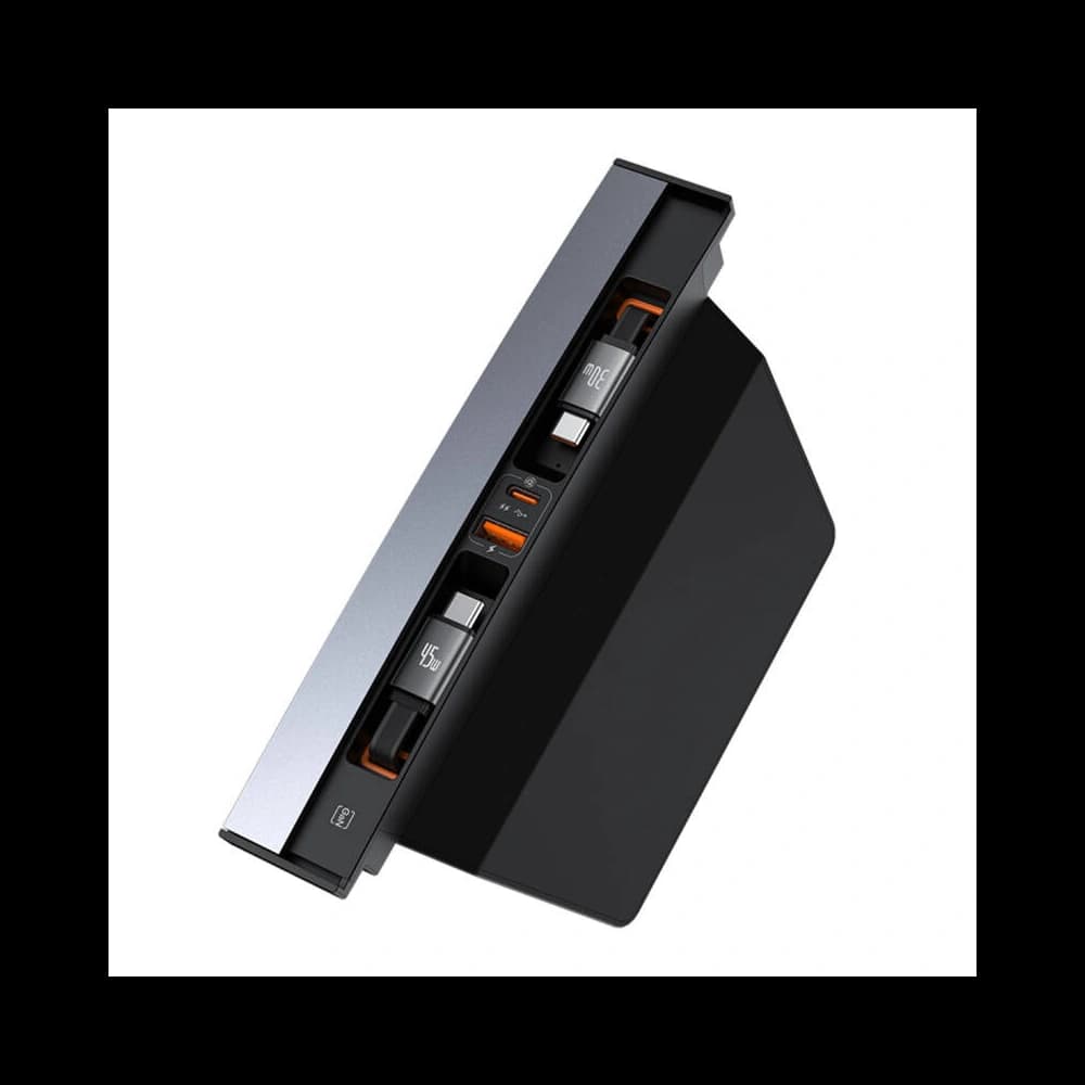 Baseus T-Space hub with USB-C, USB-C 45W cable for Tesla (black) - 6