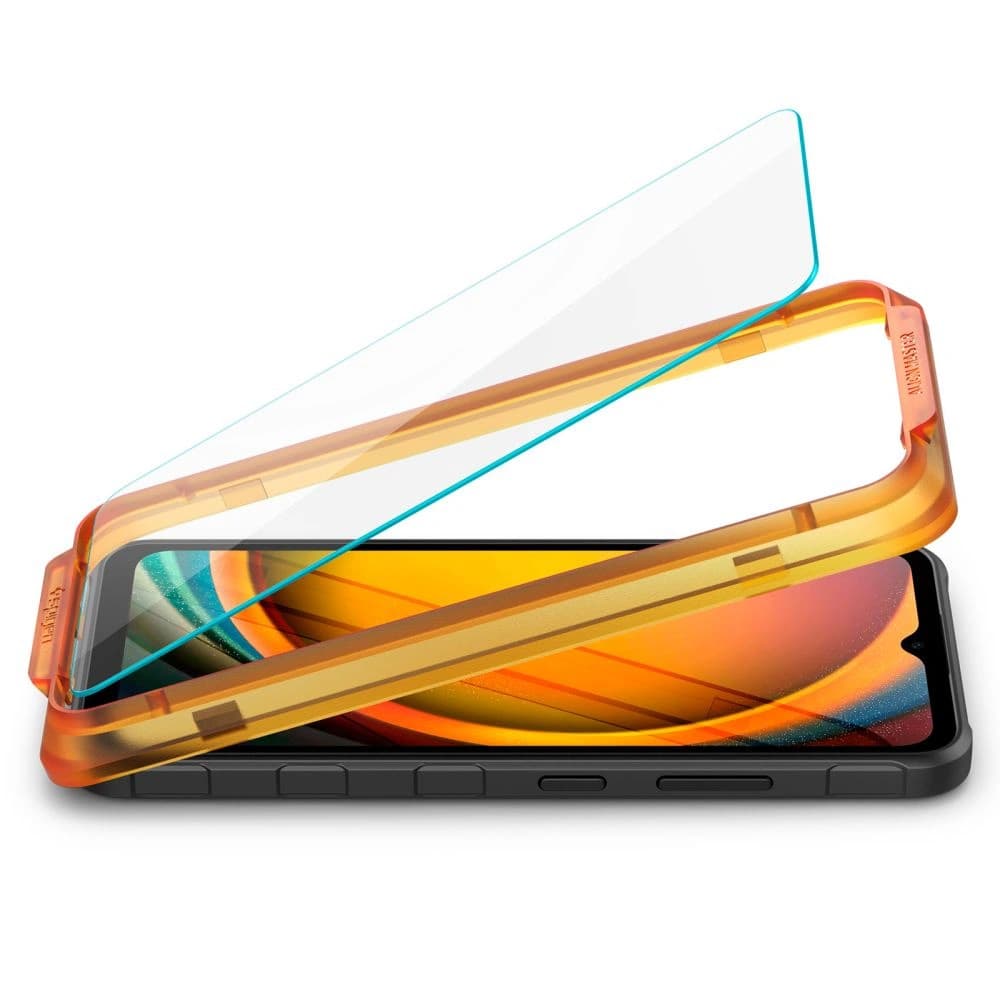 Gehärtetes Glas Spigen GLAS.tR AlignMaster Samsung Galaxy Xcover 7 Clear [2 PACK] - 4