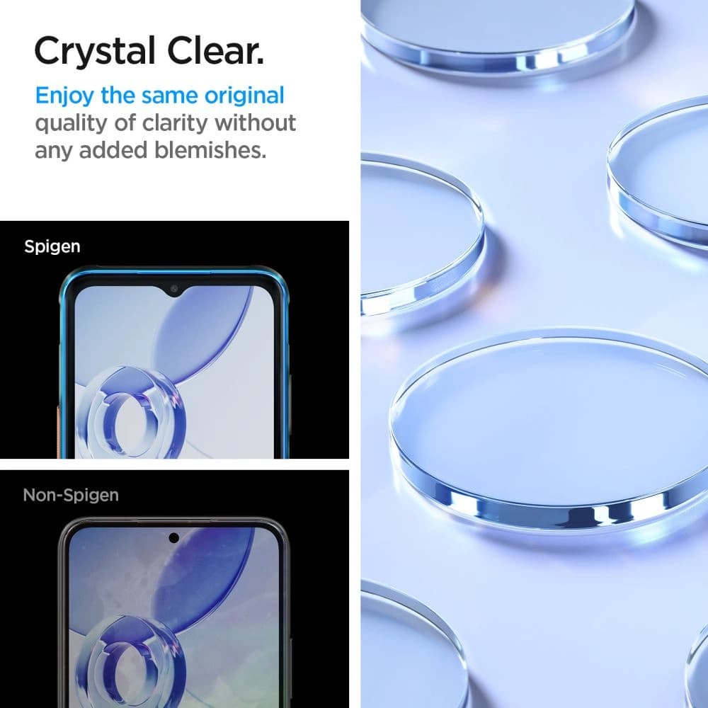 Gehärtetes Glas Spigen GLAS.tR AlignMaster Samsung Galaxy Xcover 7 Clear [2 PACK] - 9