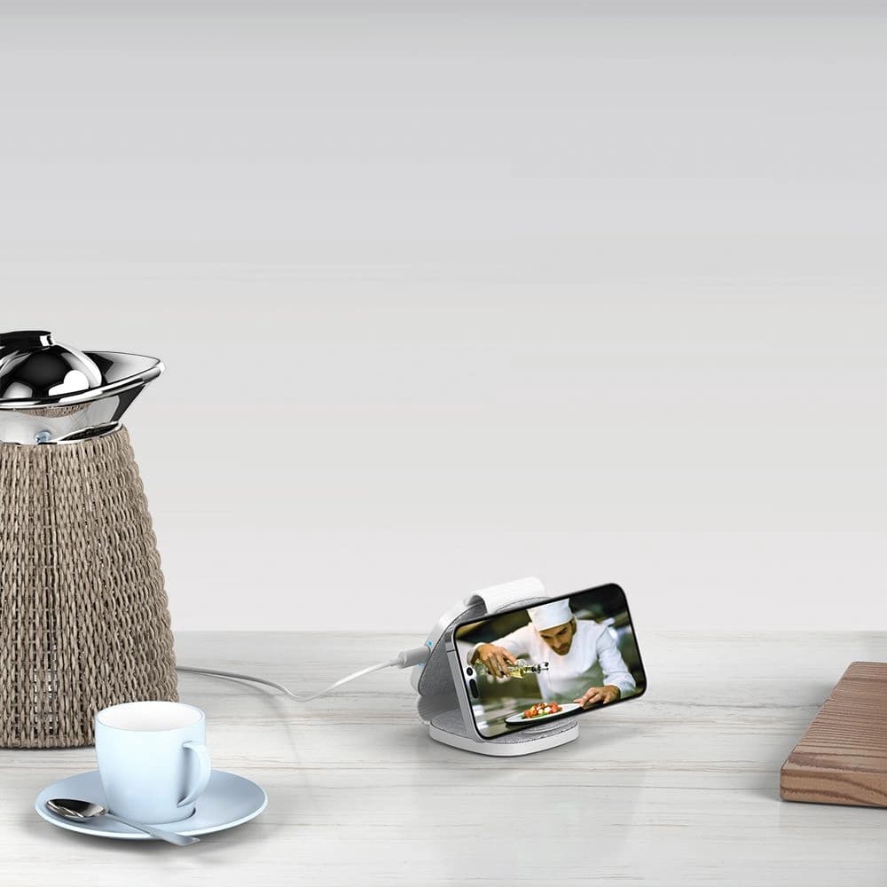 Tech-Protect QI15W-A32 3in1 Magnetic Magsafe Wireless Charger Grey + USB-C / USB-C cable 120cm - 8