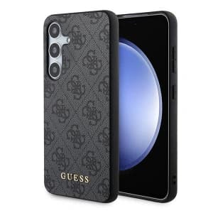 Case Guess GUHCS24SG4GFGR Samsung Galaxy S24 Hardcase 4G Metall Gold Logo schwarz/black