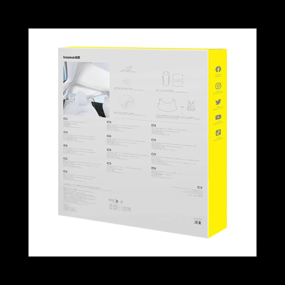 Baseus T-Space dual layer car sun protection for Tesla Model 3 white - 9