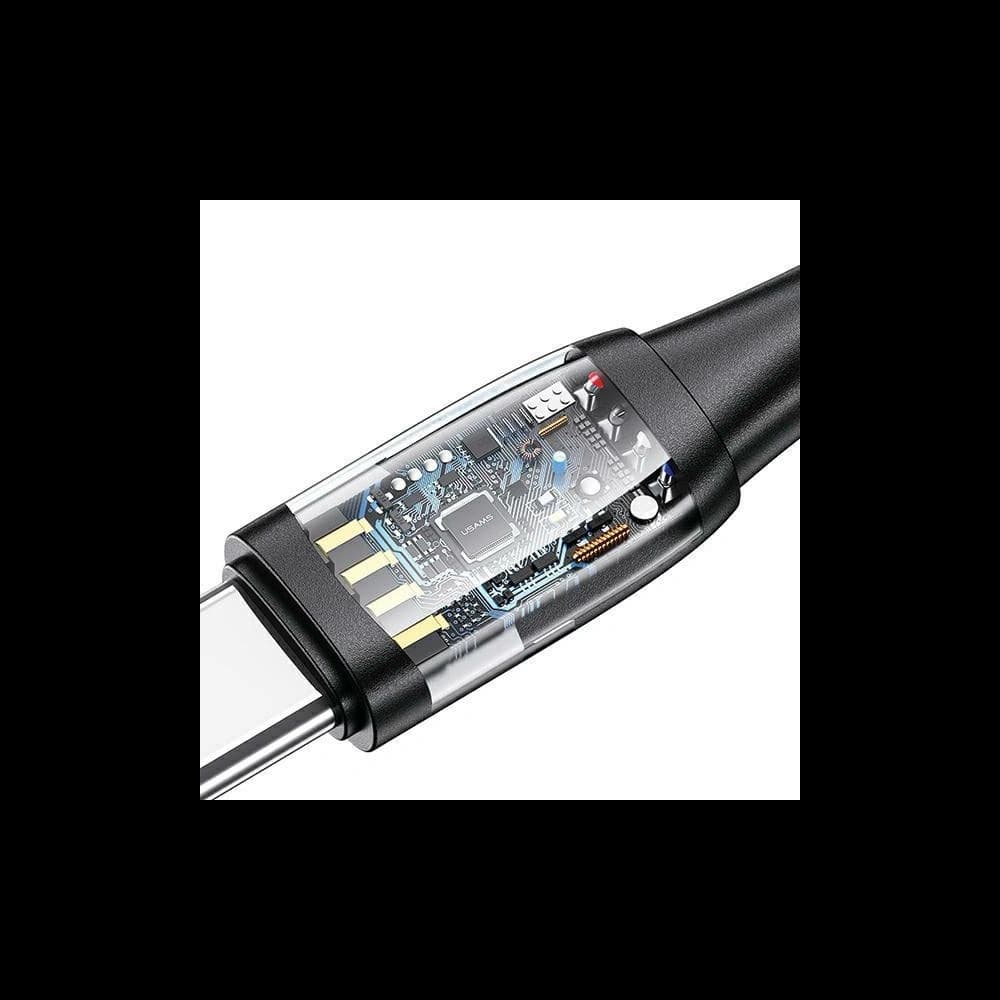 USAMS US-SJ645 U85 USB-A+USB-C/USB-C, Lightning, microUSB 6w1 1,2m 100W PD Fast Charge black - 4