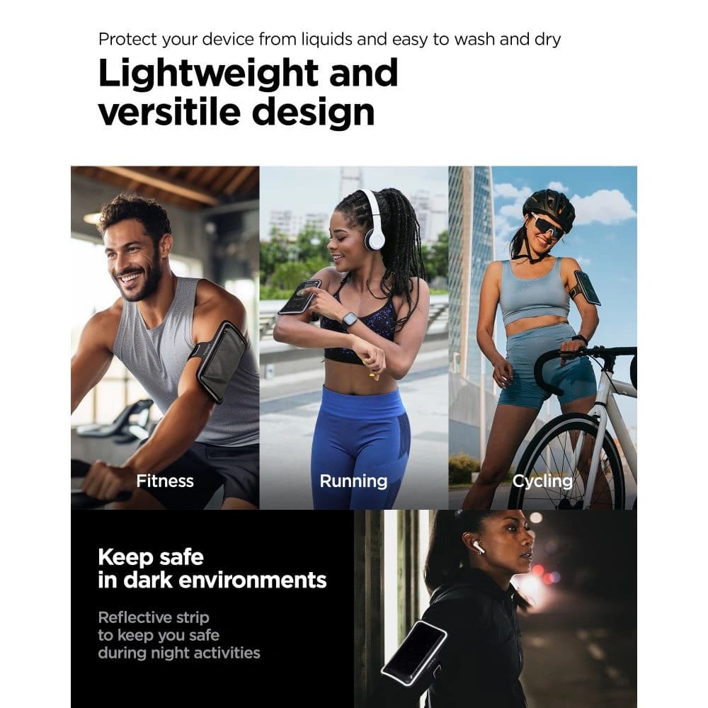 Case Armbinde Spigen A703 Dynamic Shield Armband 6.9" Schwarz - 9