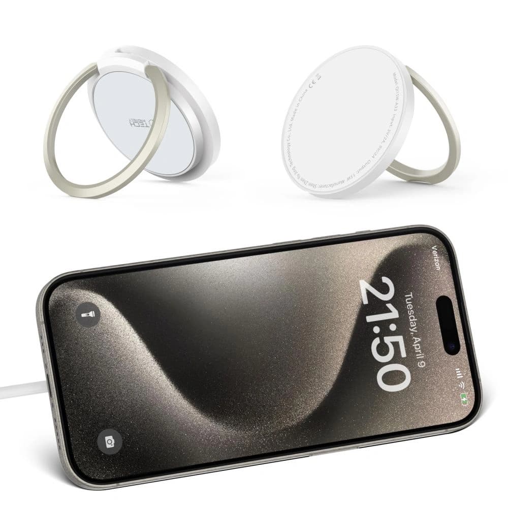 Tech-Protect QI15W-A33 Magnetic MagSafe Wireless Charger White - 5