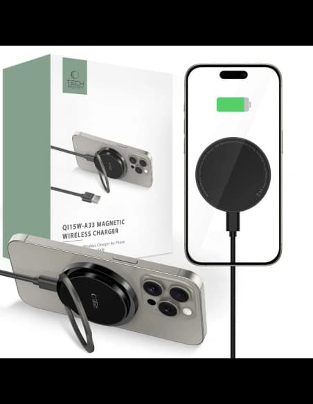 Tech-Protect QI15W-A33 Magnetic MagSafe Wireless Charger Black