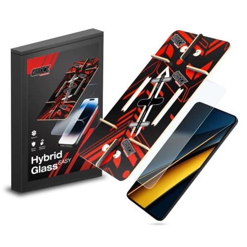 Hybriertes Glas GrizzGlass HybridGlass Easy für Xiaomi POCO X6 Pro