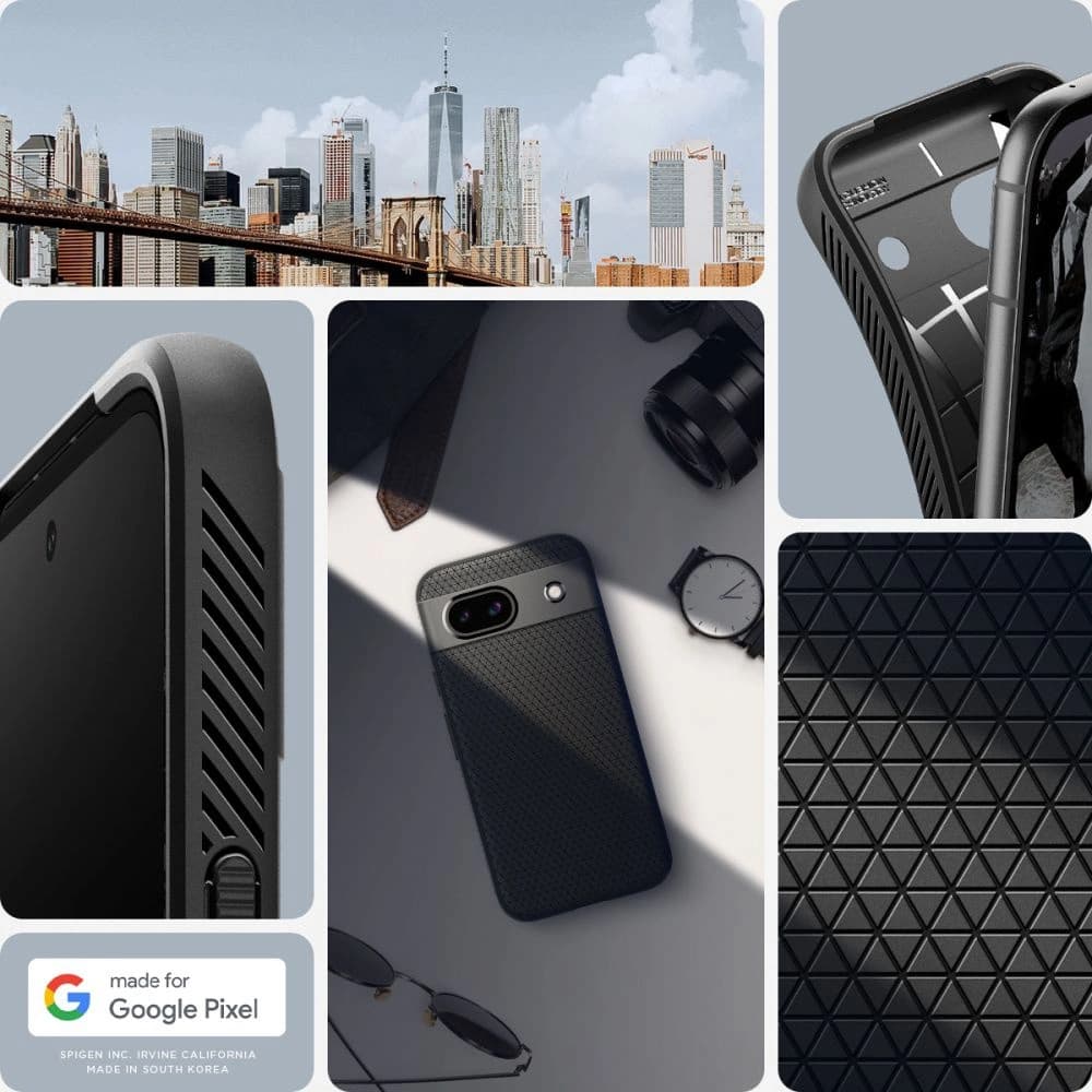 Case Spigen Liquid Air Google Pixel 8a Matt Schwarz - 12
