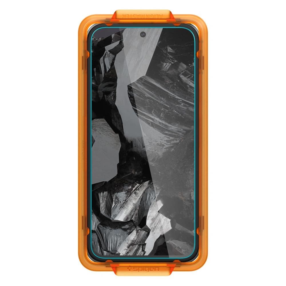 Gehärtetes Glas Spigen GLAS.tR AlignMaster Google Pixel 8a klar [2 PACK] - 2