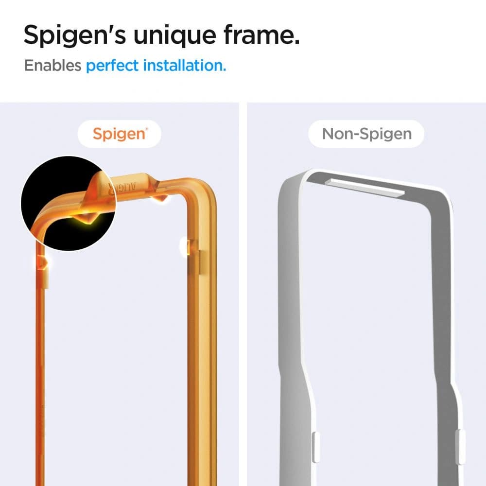 Gehärtetes Glas Spigen GLAS.tR AlignMaster Google Pixel 8a klar [2 PACK] - 9