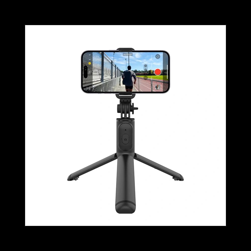 Crong SelfieGo Lite selfie stick Bluetooth tripod (black) - 7