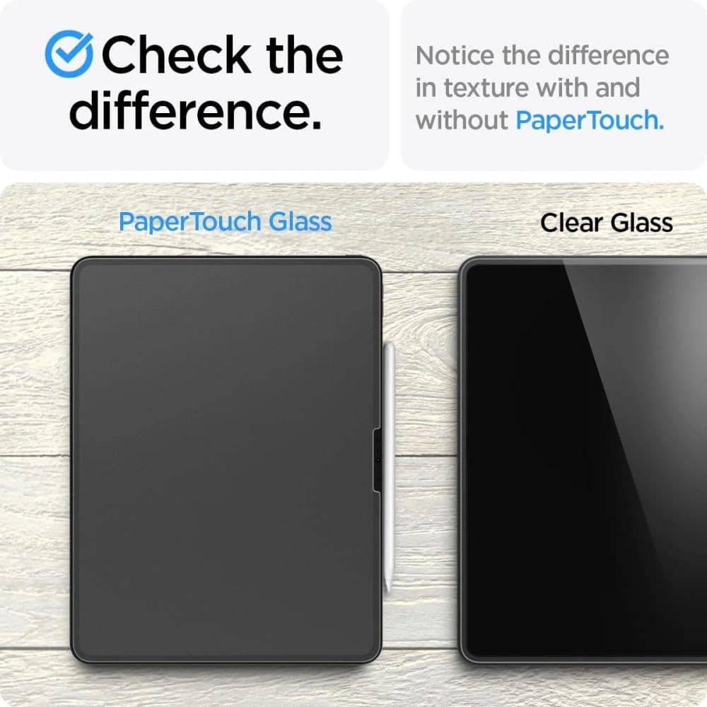 Gehärtetes Glas Spigen Paper Touch Apple iPad Pro 11" 2024 (5. Generation) Matt Klar - 4